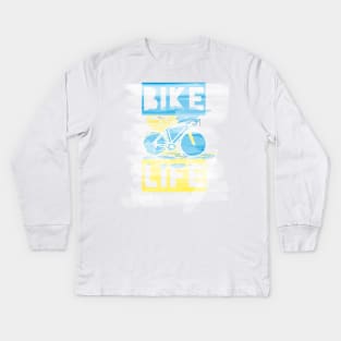 Retro bike graphic life Kids Long Sleeve T-Shirt